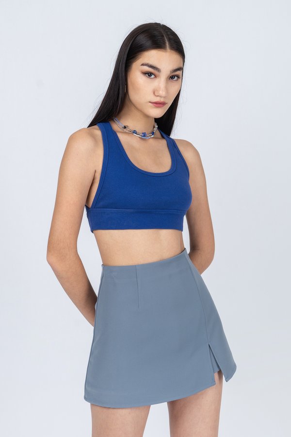 Base Skirt in Steel Blue
