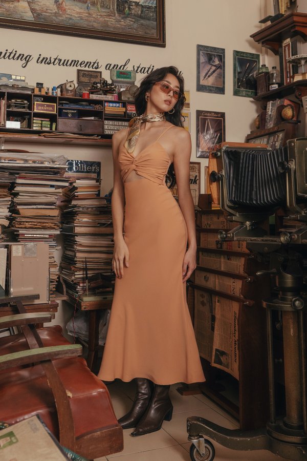 Warp Dress in Apricot