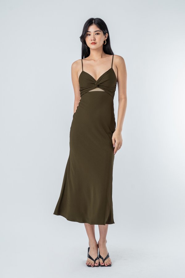 Warp Dress in Olive