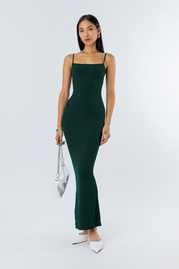 Complexion Dress in Emerald