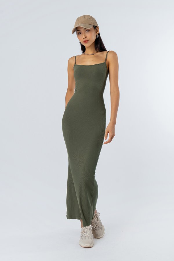 Complexion Dress in Olive