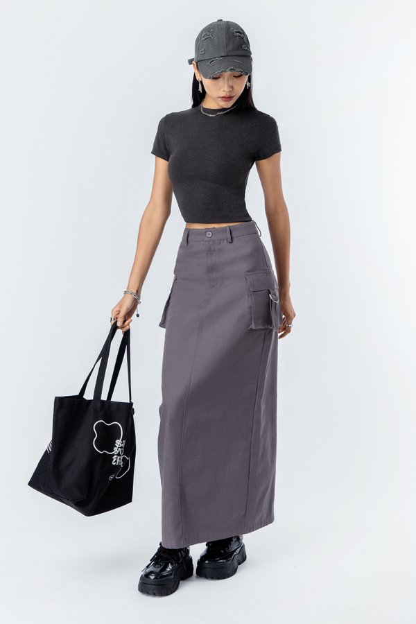 Tempered Skirt in Mauve Grey