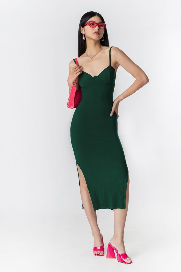 Confluence Dress in Emerald
