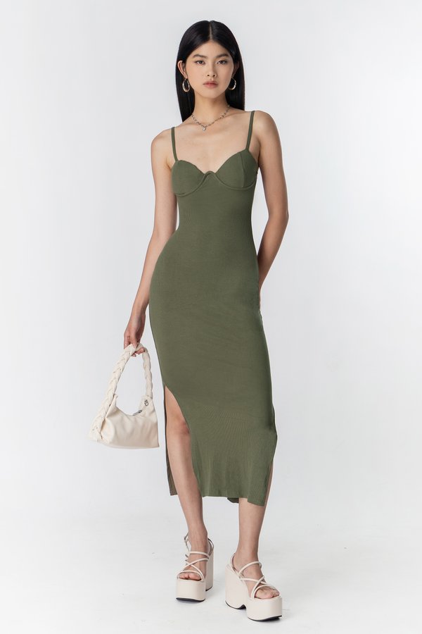 Confluence Dress in Olive