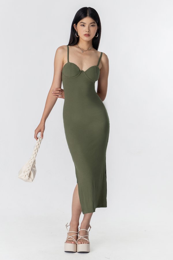 Confluence Dress in Olive