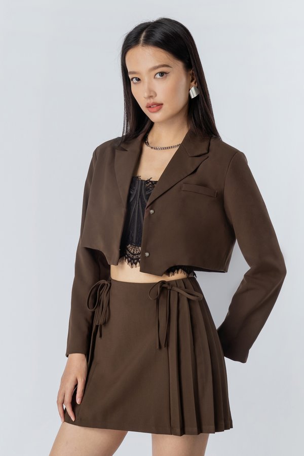 Bilateral Skirt in Dark Brown