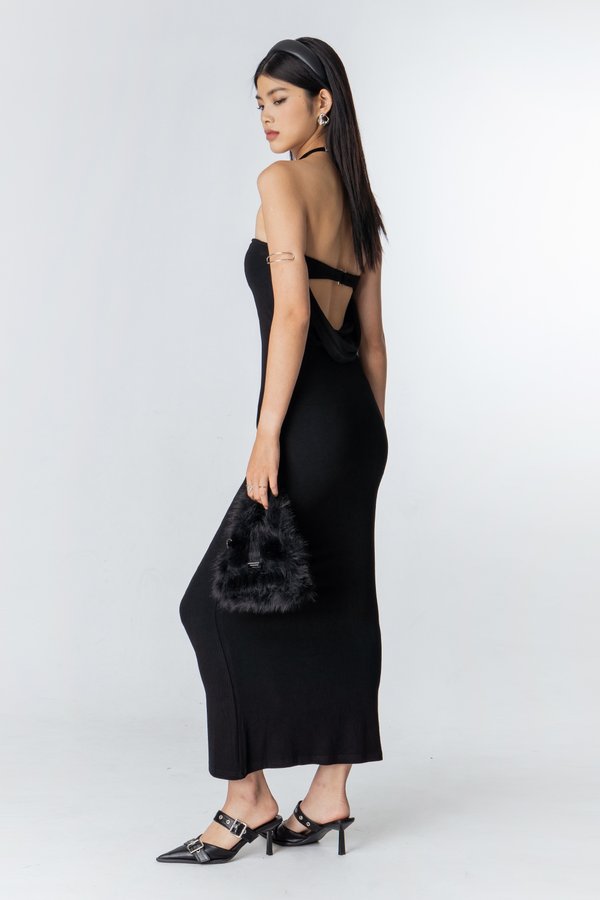 Thirst Quencher Dress in Black