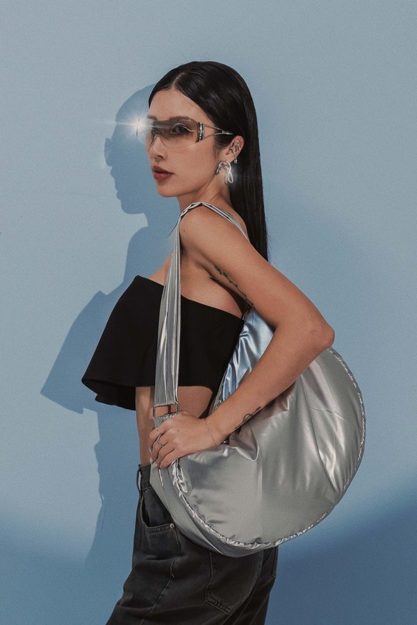Space Pillow Bag in Silver