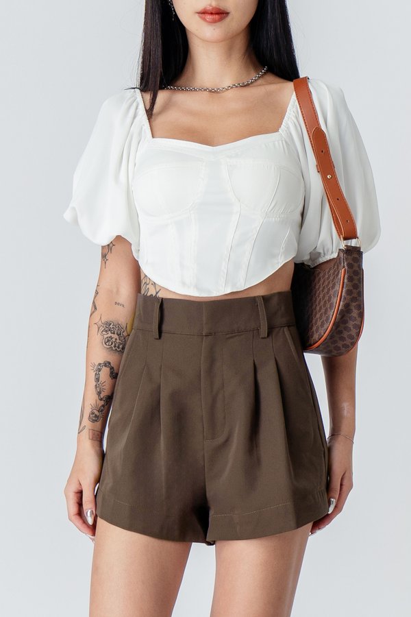 Upside Shorts in Brown