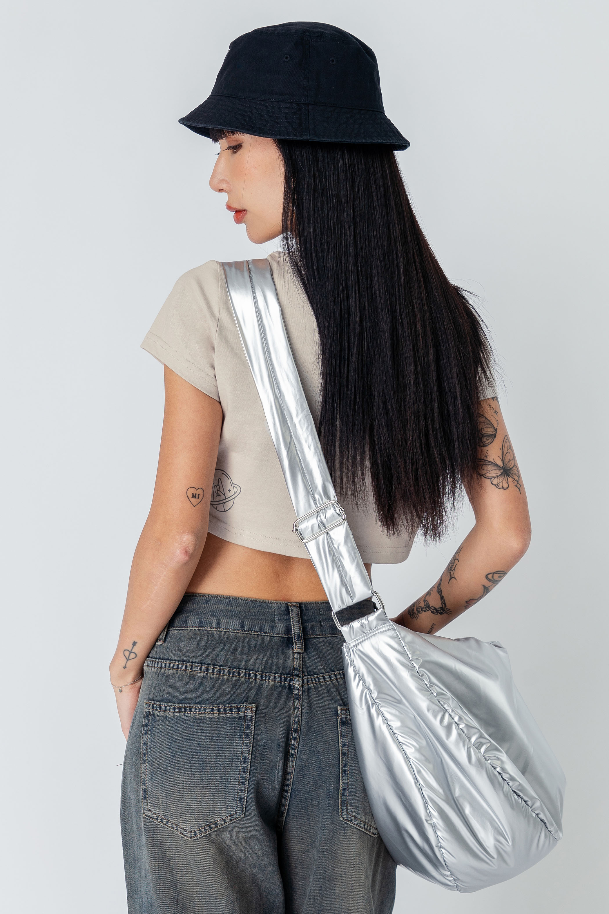 Space Pillow Bag in Silver