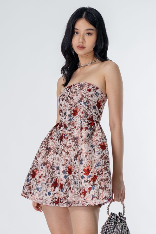 Wildflower Dress in Red Floral
