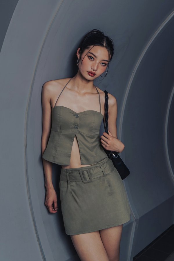 Varient Skirt in Dusty Olive