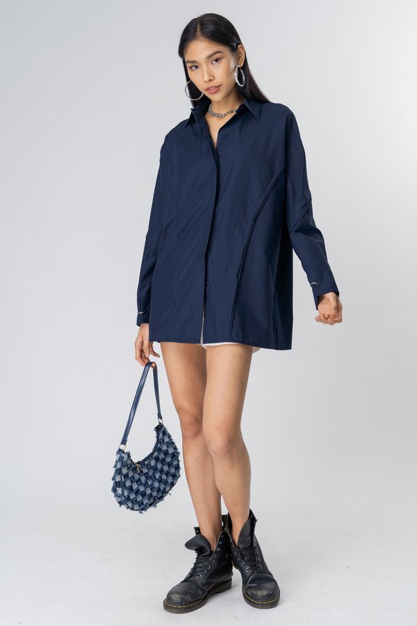 Withdrawn Top in Navy
