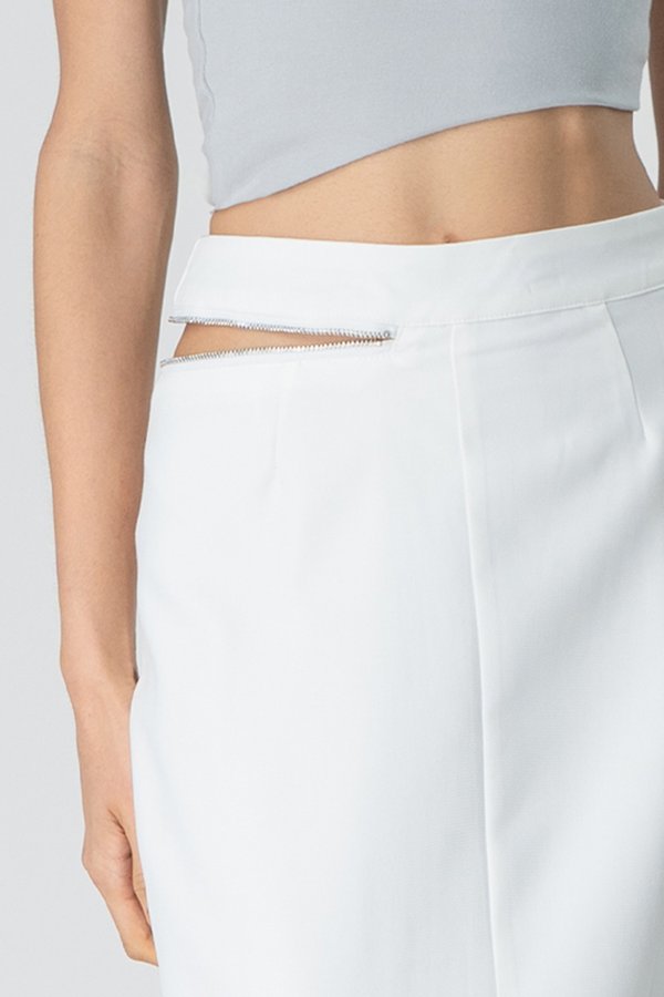 Side Hustle Skirt in White
