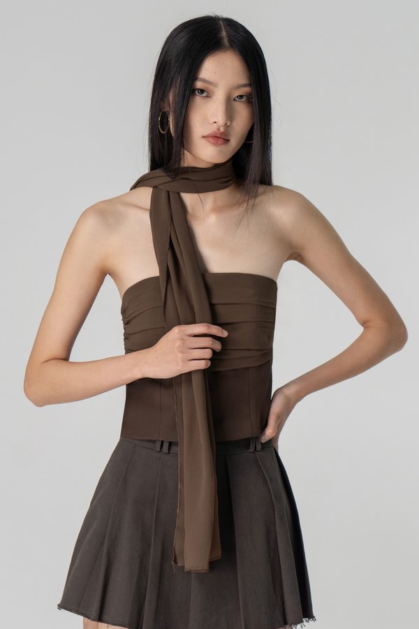 Nape Top in Coffee Brown
