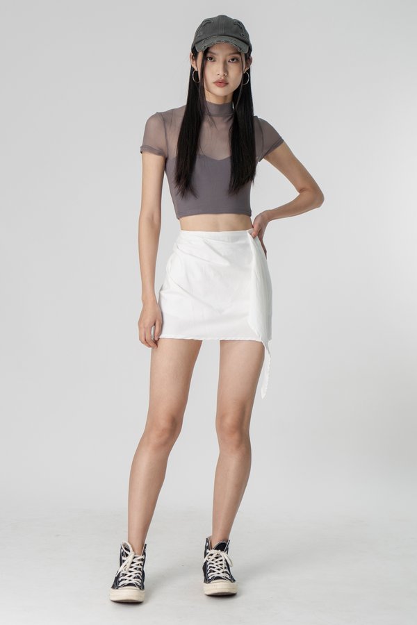 Drip Skirt in White