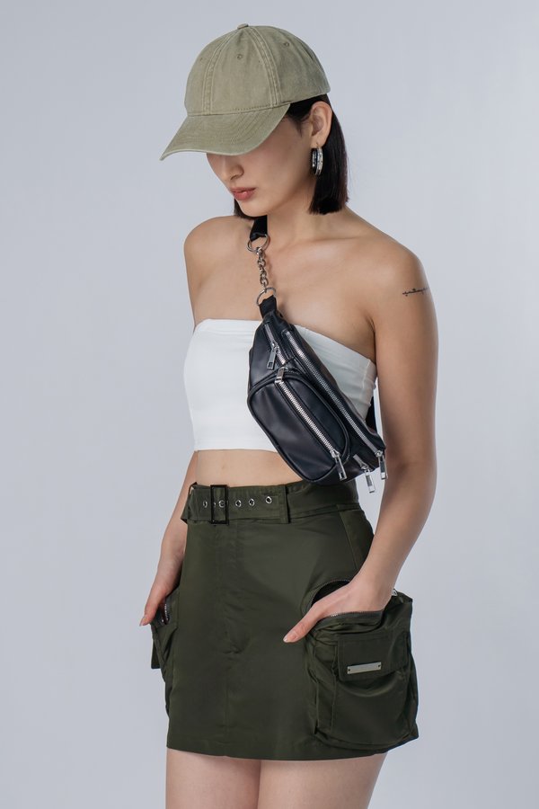 Pick Up Skirt in Army Green