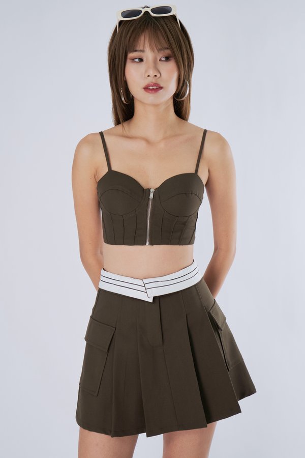Cache Skirt in Coffee Brown