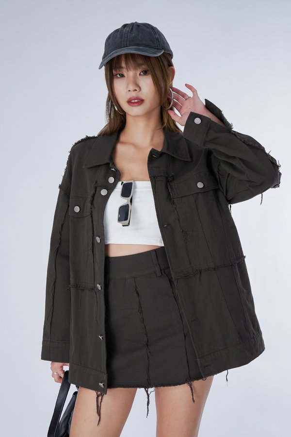 Shred It Jacket in Charcoal Grey