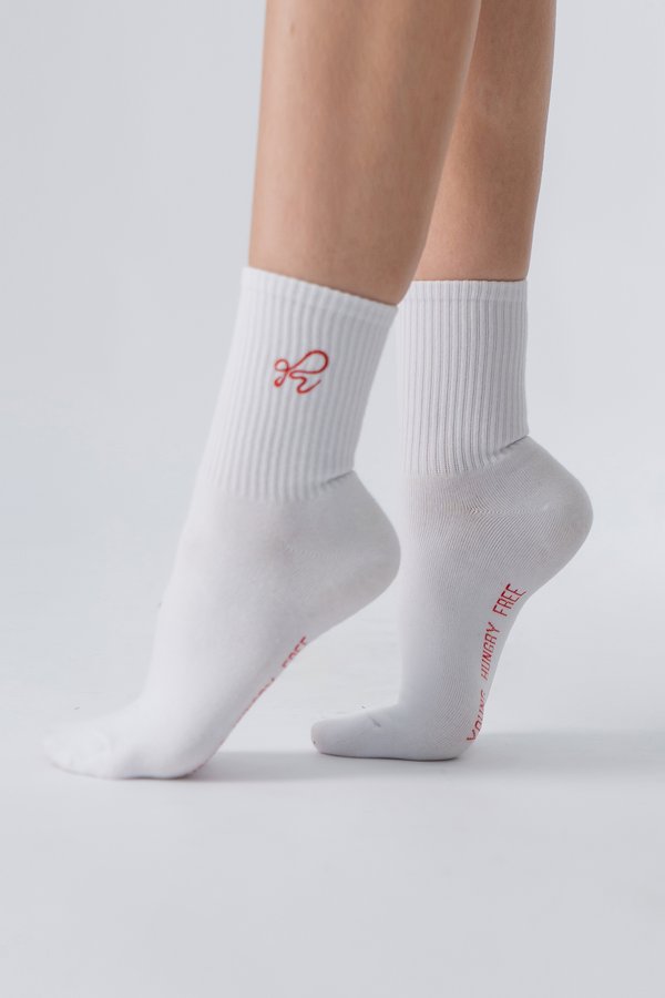 L8R Socks in White