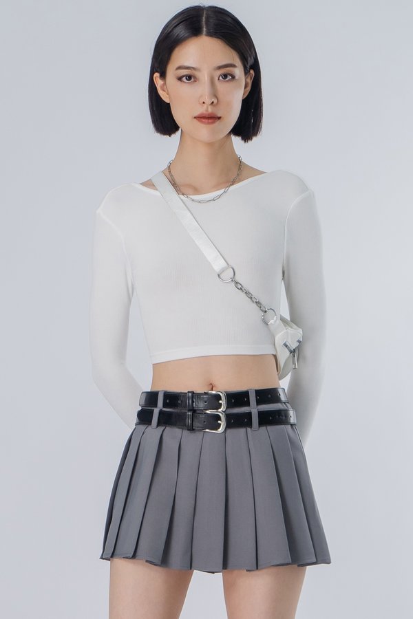 Thesis Skirt in Light Grey