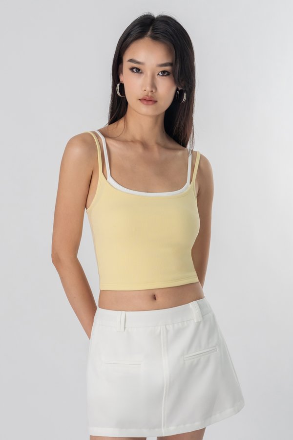 Twins Top in Butter Yellow