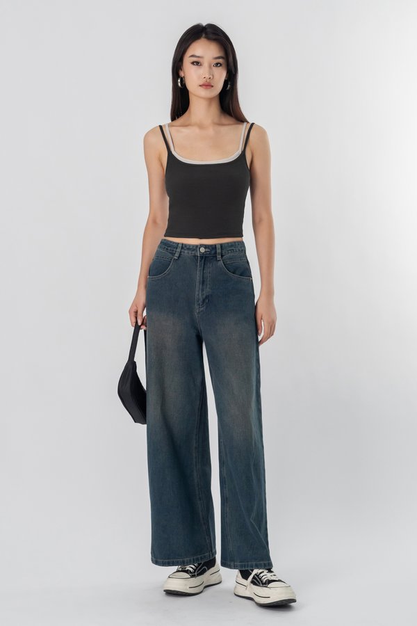 The Low Rise Jeans in Dark Vintage Wash