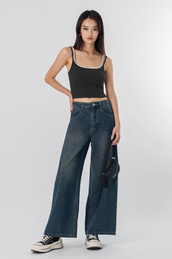 The Low Rise Jeans in Dark Vintage Wash