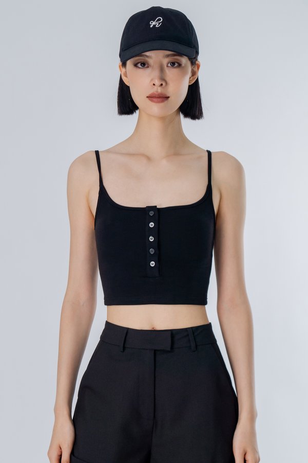 *BACK ORDER* Lever Top in Black