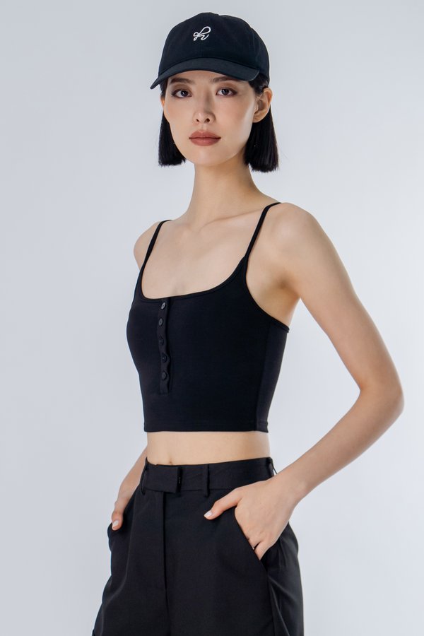 *BACK ORDER* Lever Top in Black