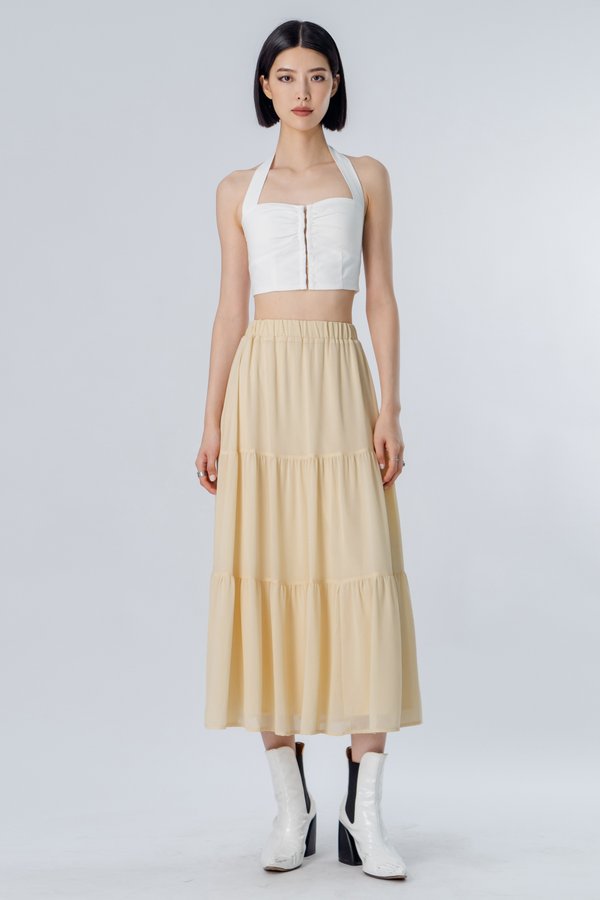 Petite Ply Skirt in Butter