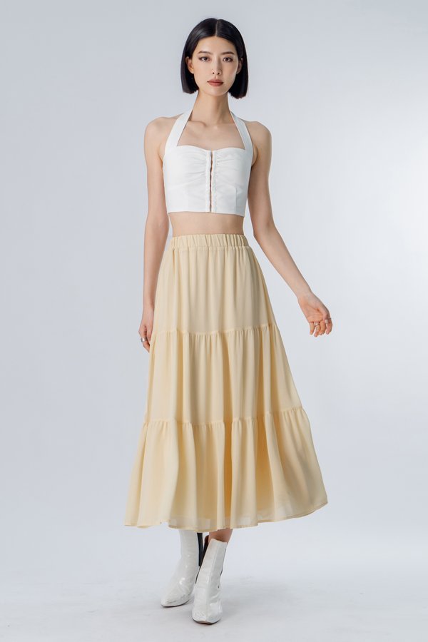 Petite Ply Skirt in Butter