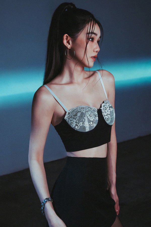 Collab Top in Black