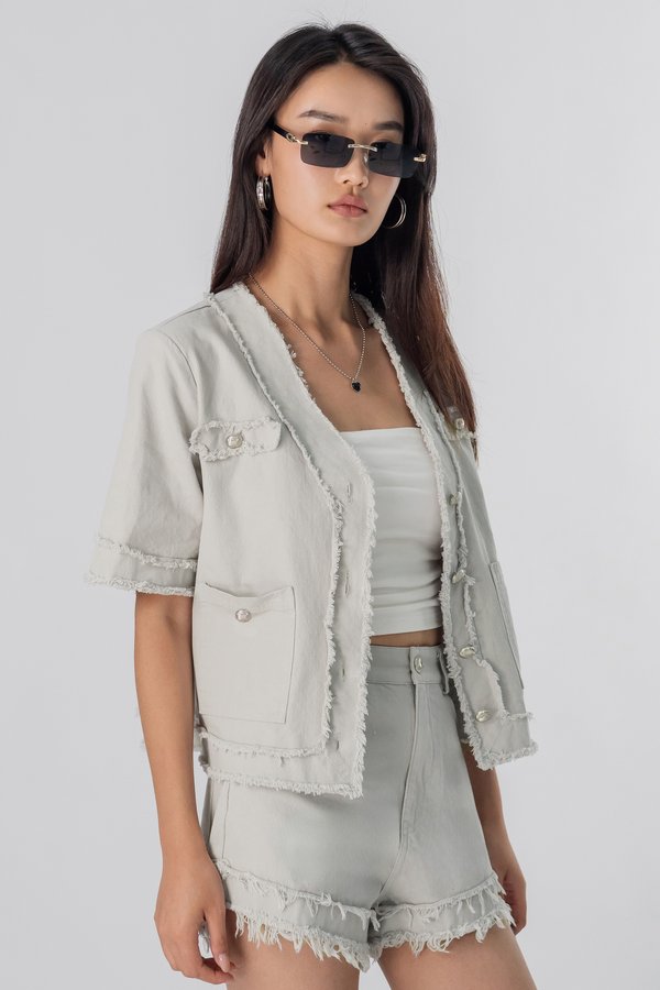 Front Row Jacket in Light Grey