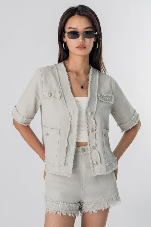 Front Row Jacket in Light Grey