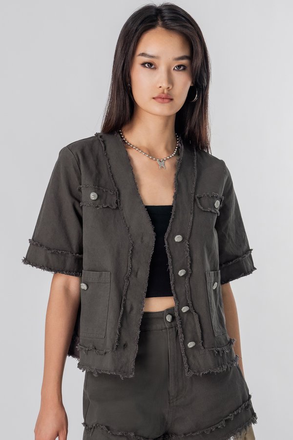 Front Row Jacket in Dark Grey