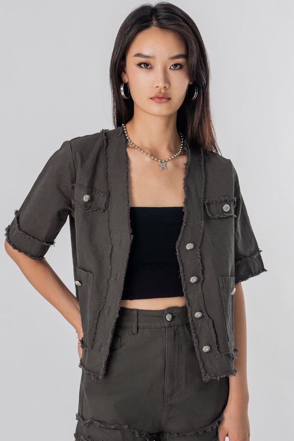 Front Row Jacket in Dark Grey