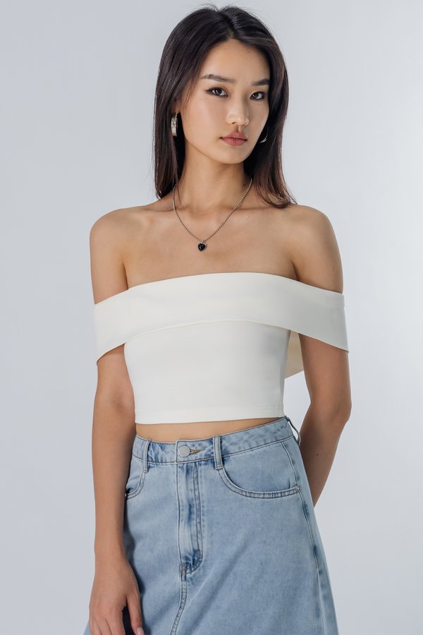 Enfold Top in White