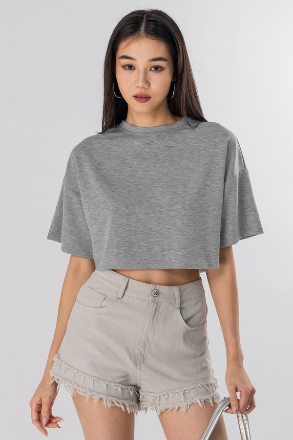 Instinct Top in Jersey Grey