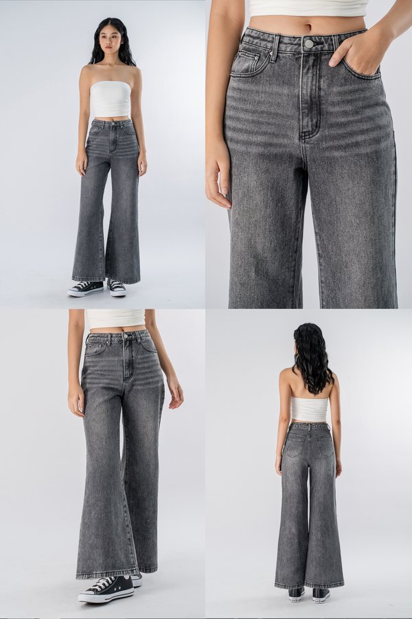 Petite | 90s Jeans V2 in Ash Grey Wash