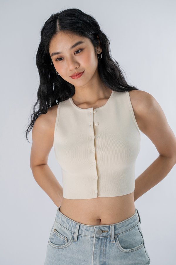 Bonjour Top in Butter Cream