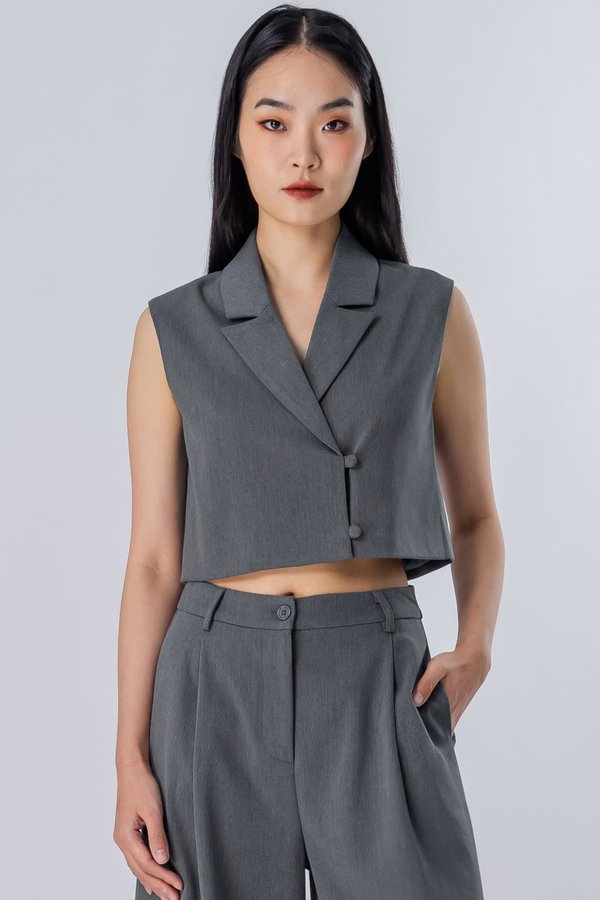 Legal Vest Top in Mineral Grey