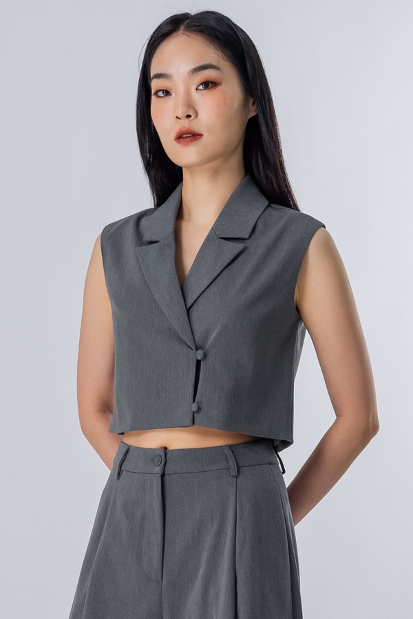 Legal Vest Top in Mineral Grey