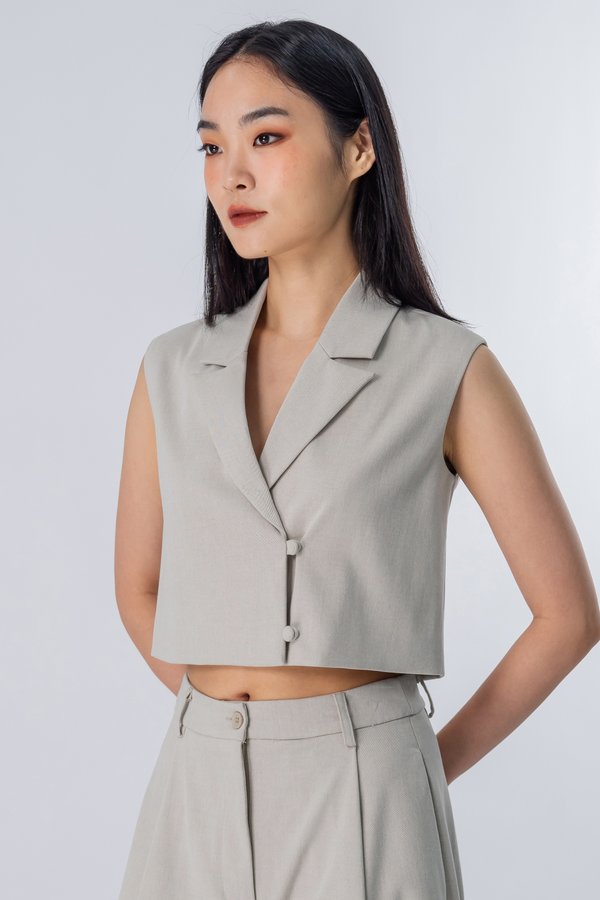 Legal Vest Top in Stone Khaki