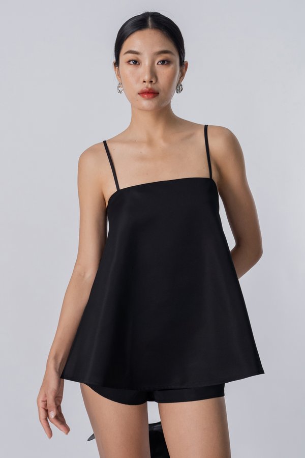 Ensemble Flare Cami Top in Black