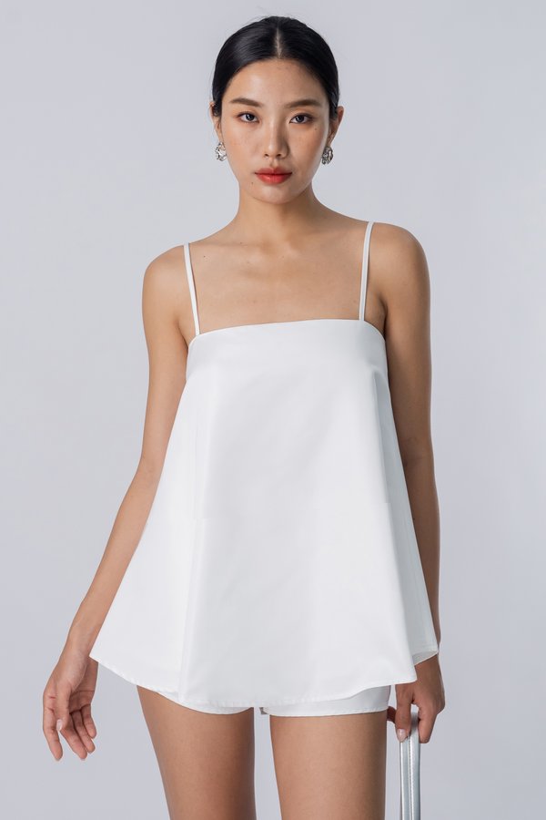 Ensemble Flare Cami Top in White