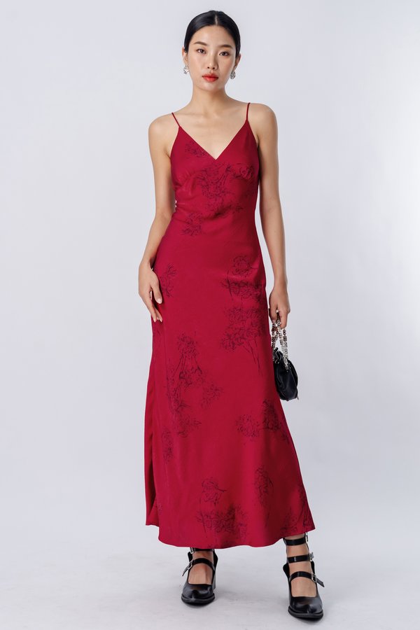 Prelude Dress in Rogue Red