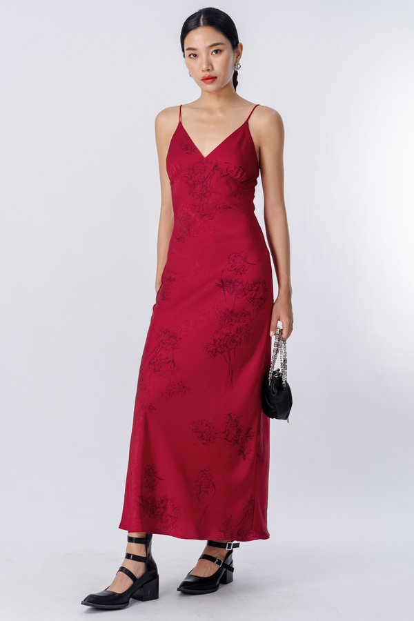 Prelude Dress in Rogue Red