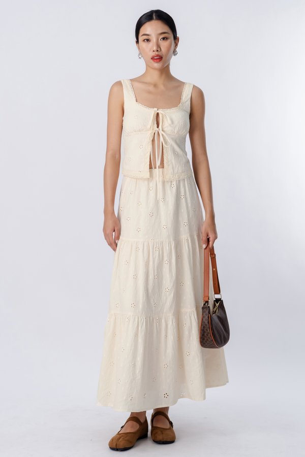 SET: Loophole Top + Ply Eyelet Tiered Skirt