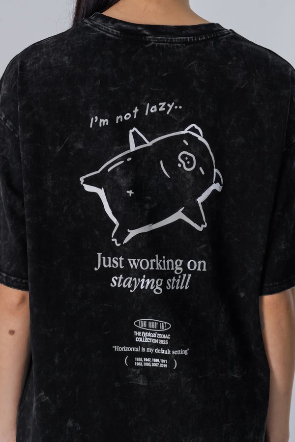 The Pig Tee in Black